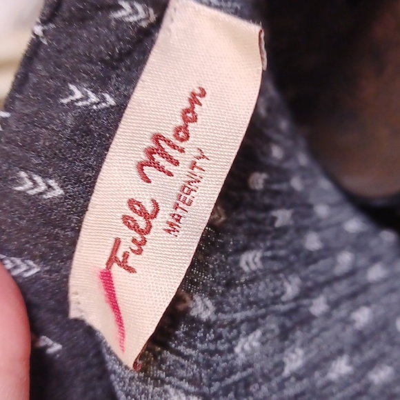 Full Moon black print Maternity top size M - Picture 3 of 4